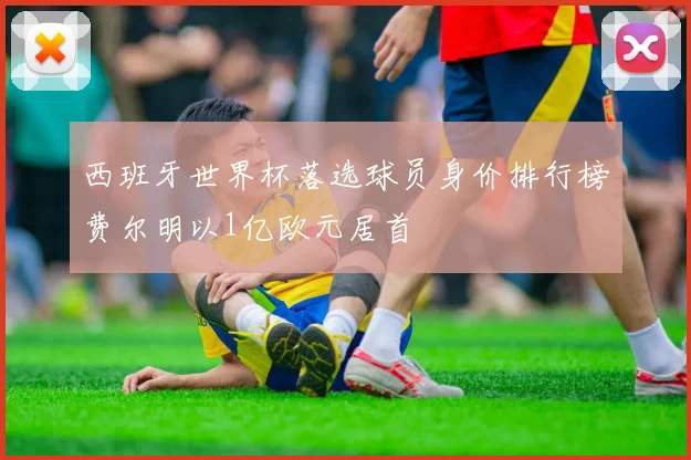 西班牙世界杯落选球员身价排行榜费尔明以1亿欧元居首